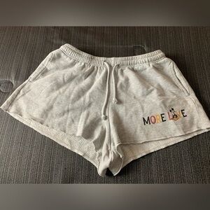 Disney Mickey Mouse More Love Flannel Shorts Grey Medium